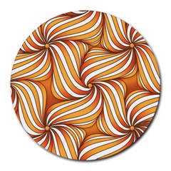 Sunny Organic Pinwheel 8  Mouse Pad (round) by Zandiepants