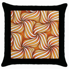 Sunny Organic Pinwheel Black Throw Pillow Case by Zandiepants