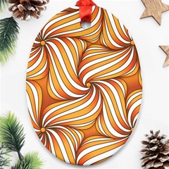 Sunny Organic Pinwheel Oval Ornament (two Sides)