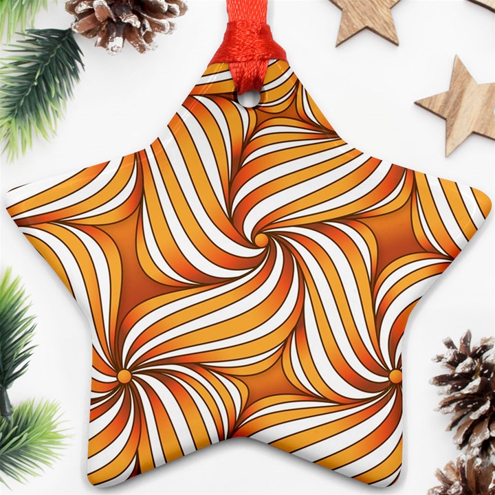 Sunny Organic Pinwheel Star Ornament (Two Sides)