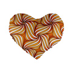 Sunny Organic Pinwheel 16  Premium Heart Shape Cushion 