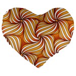 Sunny Organic Pinwheel 19  Premium Heart Shape Cushion Front