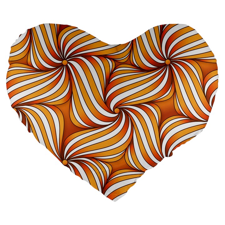 Sunny Organic Pinwheel 19  Premium Heart Shape Cushion