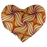 Sunny Organic Pinwheel 19  Premium Heart Shape Cushion Back