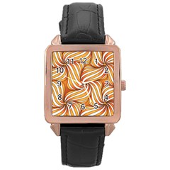 Sunny Organic Pinwheel Rose Gold Leather Watch  by Zandiepants