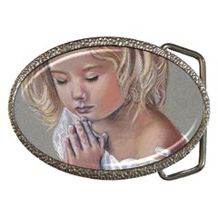 Prayinggirl Belt Buckle (oval) by TonyaButcher