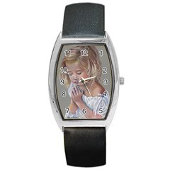 Prayinggirl Tonneau Leather Watch