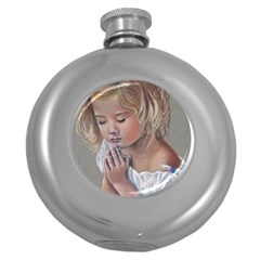 Prayinggirl Hip Flask (round)