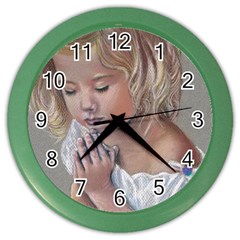 Prayinggirl Wall Clock (color) by TonyaButcher