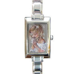 Prayinggirl Rectangular Italian Charm Watch