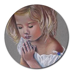 Prayinggirl 8  Mouse Pad (round) by TonyaButcher