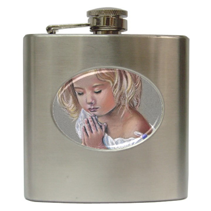 Prayinggirl Hip Flask