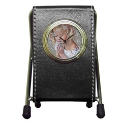 Prayinggirl Stationery Holder Clock