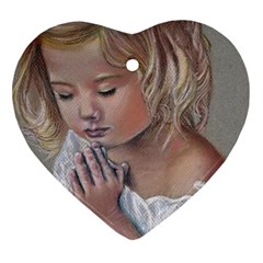 Prayinggirl Heart Ornament (two Sides)