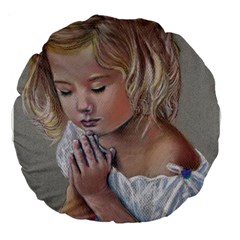 Prayinggirl 18  Premium Round Cushion 