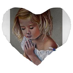 Prayinggirl 19  Premium Heart Shape Cushion