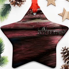 Pier At Midnight Star Ornament by TonyaButcher