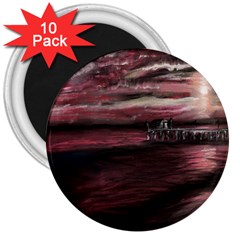 Pier At Midnight 3  Button Magnet (10 Pack) by TonyaButcher