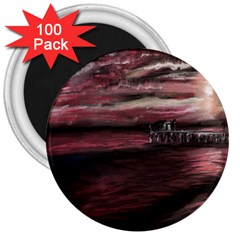 Pier At Midnight 3  Button Magnet (100 Pack) by TonyaButcher