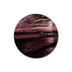 Pier At Midnight Drink Coaster (round)