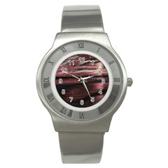 Pier At Midnight Stainless Steel Watch (slim) by TonyaButcher