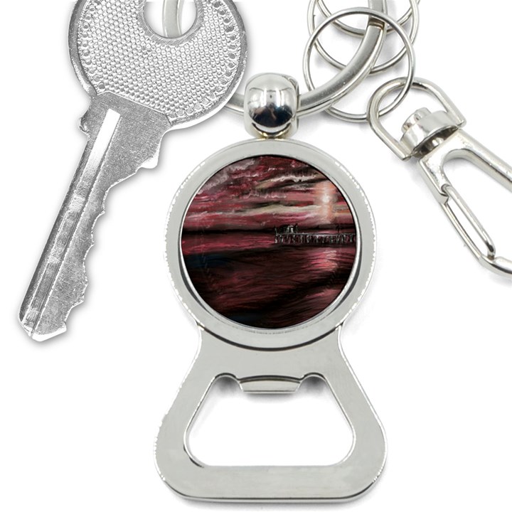 Pier At Midnight Bottle Opener Key Chain