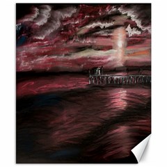 Pier At Midnight Canvas 8  X 10  (unframed)