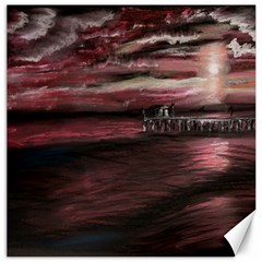 Pier At Midnight Canvas 12  X 12  (unframed)