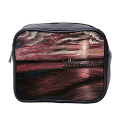 Pier At Midnight Mini Travel Toiletry Bag (two Sides) by TonyaButcher