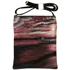 Pier At Midnight Shoulder Sling Bag