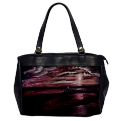 Pier At Midnight Oversize Office Handbag (one Side)