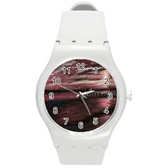 Pier At Midnight Plastic Sport Watch (medium) by TonyaButcher