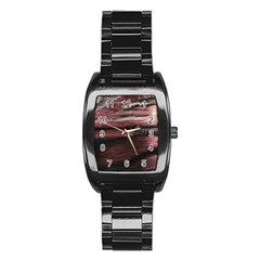 Pier At Midnight Stainless Steel Barrel Watch