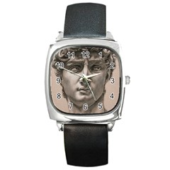 David Square Leather Watch