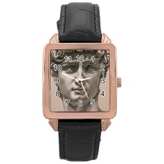 David Rose Gold Leather Watch 