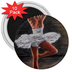 Ballet Ballet 3  Button Magnet (10 Pack) by TonyaButcher