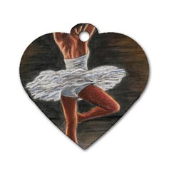 Ballet Ballet Dog Tag Heart (one Sided) 