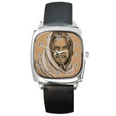 Messiah Square Leather Watch