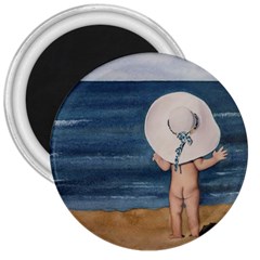 Mom s White Hat 3  Button Magnet by TonyaButcher