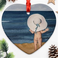 Mom s White Hat Heart Ornament