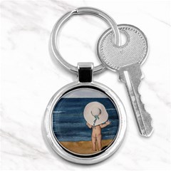 Mom s White Hat Key Chain (round) by TonyaButcher