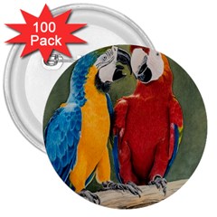 Feathered Friends 3  Button (100 Pack) by TonyaButcher