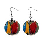 Feathered Friends Mini Button Earrings Front