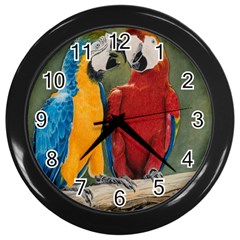 Feathered Friends Wall Clock (black) by TonyaButcher