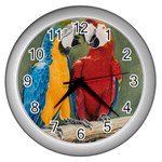 Feathered Friends Wall Clock (Silver) Front