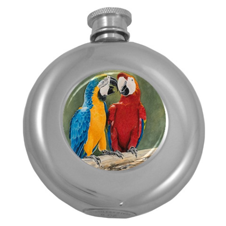 Feathered Friends Hip Flask (Round)