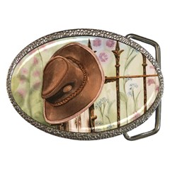 Hat On The Fence Belt Buckle (oval) by TonyaButcher