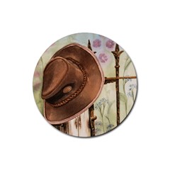 Hat On The Fence Drink Coaster (round) by TonyaButcher