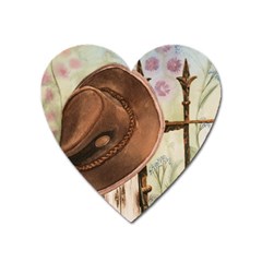 Hat On The Fence Magnet (heart) by TonyaButcher