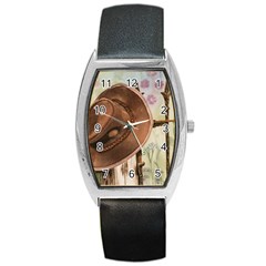 Hat On The Fence Tonneau Leather Watch